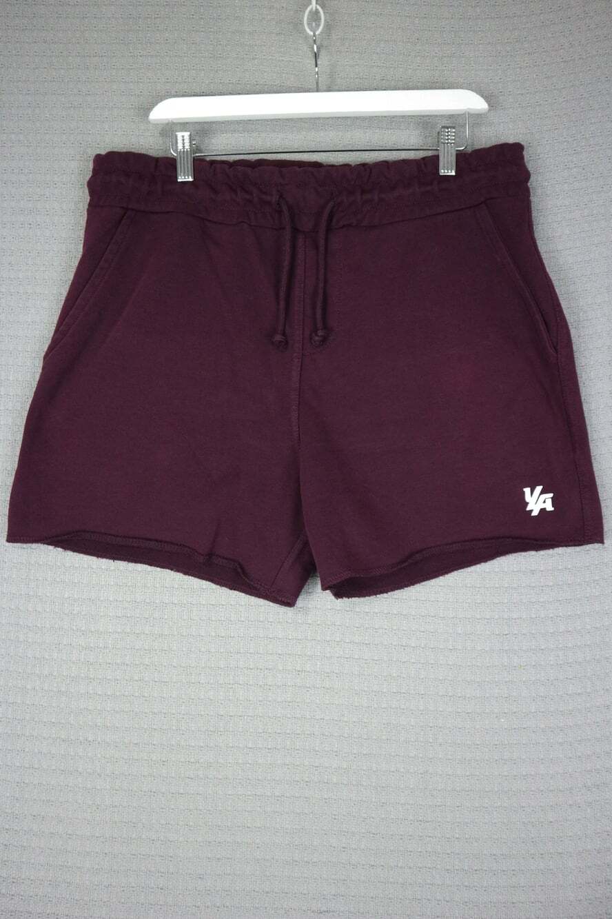 YoungLA Men's Maroon Red Sweatshorts Drawstring Gym Activewear Shorts Size 2XL